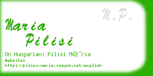 maria pilisi business card
